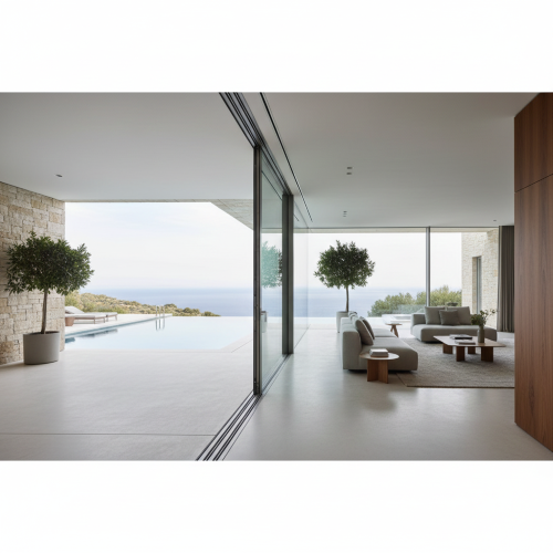 Phòng khách view hồ bơi 1