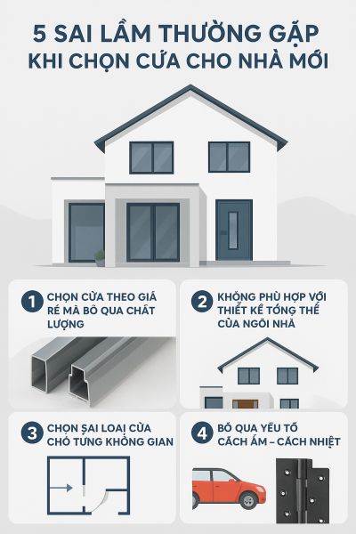 5 Sai Lầm Thường Gặp Khi Chọn Cửa Cho Nhà Mới – Gia Chủ Nên Tránh
